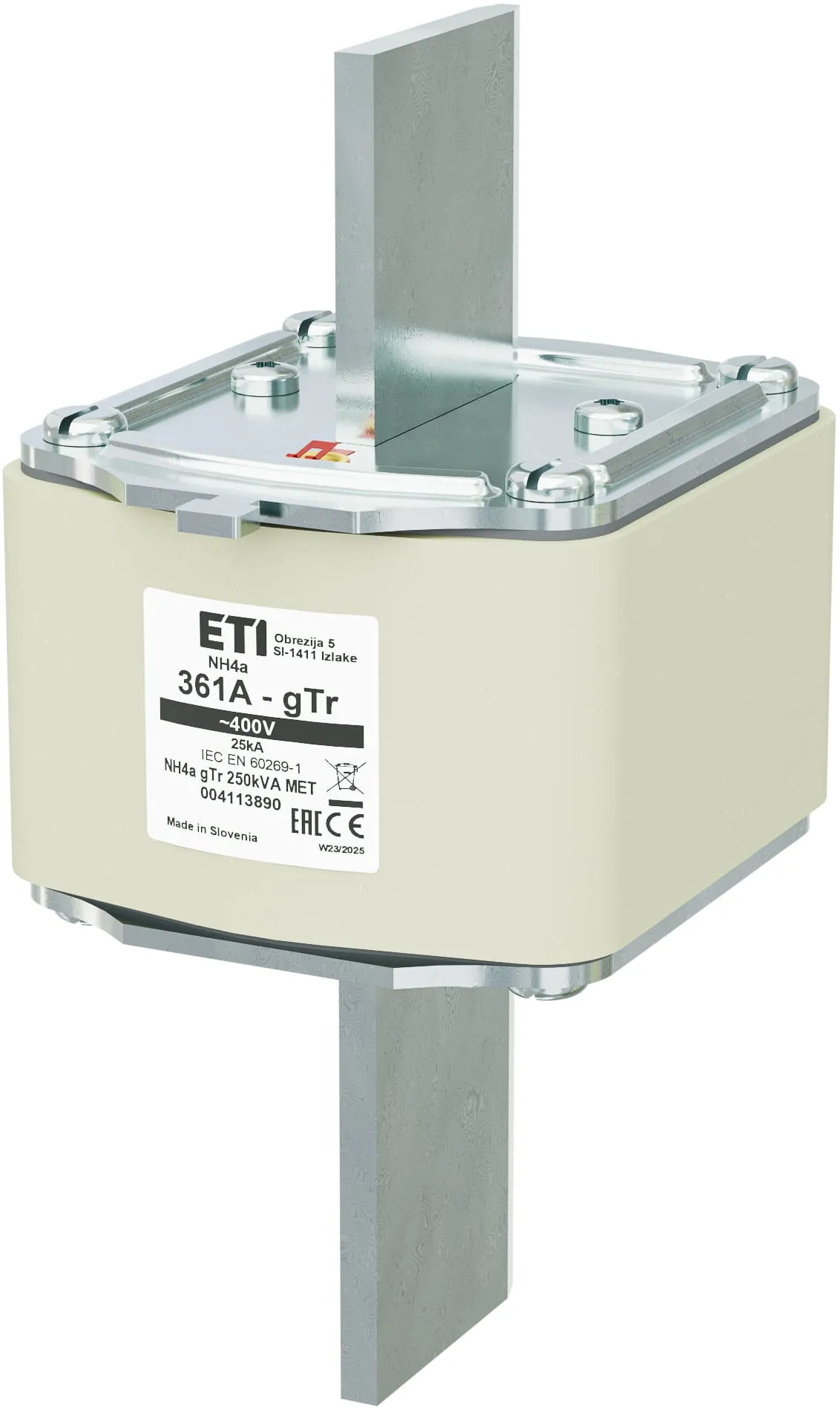 Talilni vložek NH4a gTr 361A/400V/250kVA MET 004113890