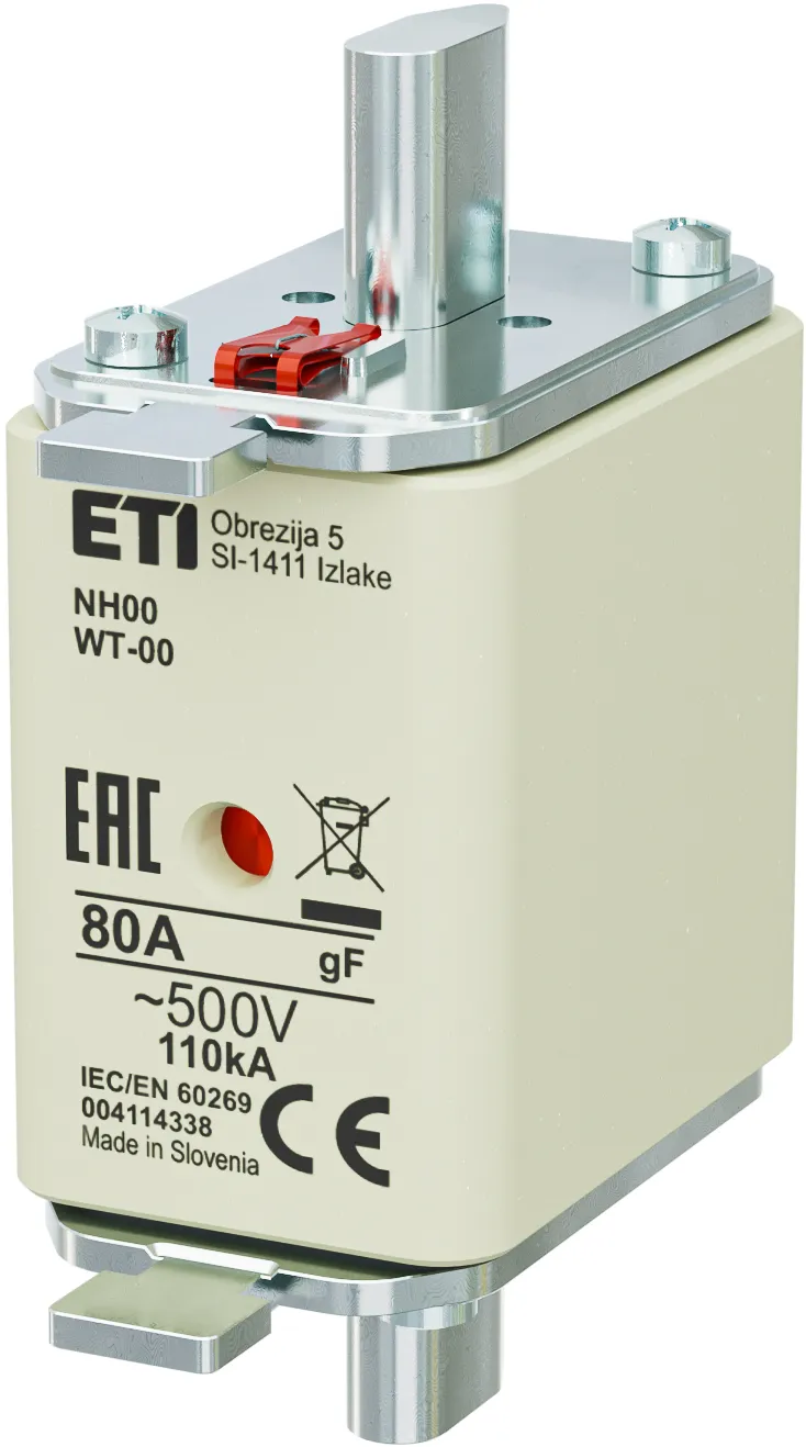 Talilni vložek NH00/WT-00 gF 80A/500V 004114338
