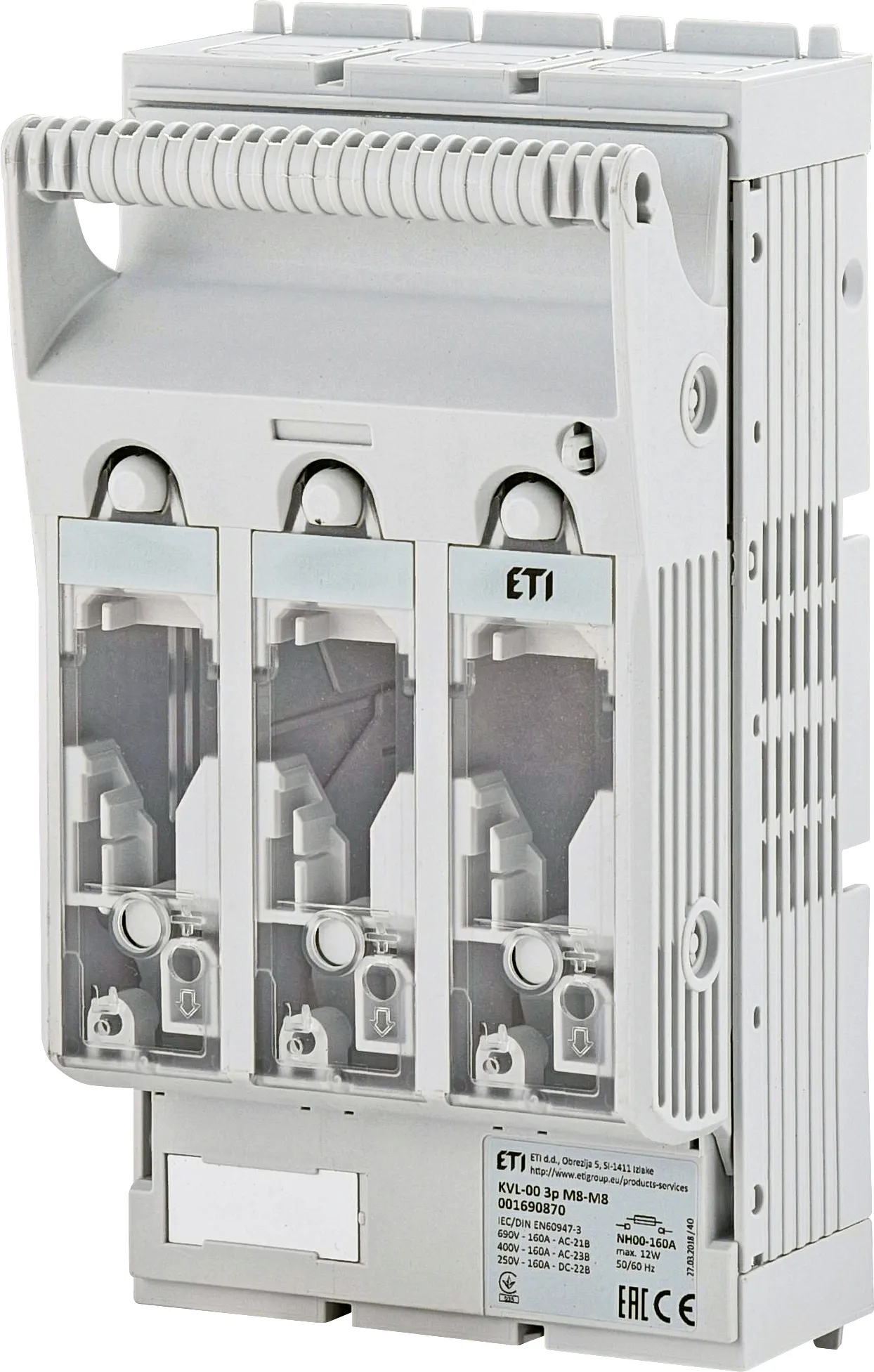 Varovalčno ločilno stikalo KVL-00 3p M8-M8 001690870