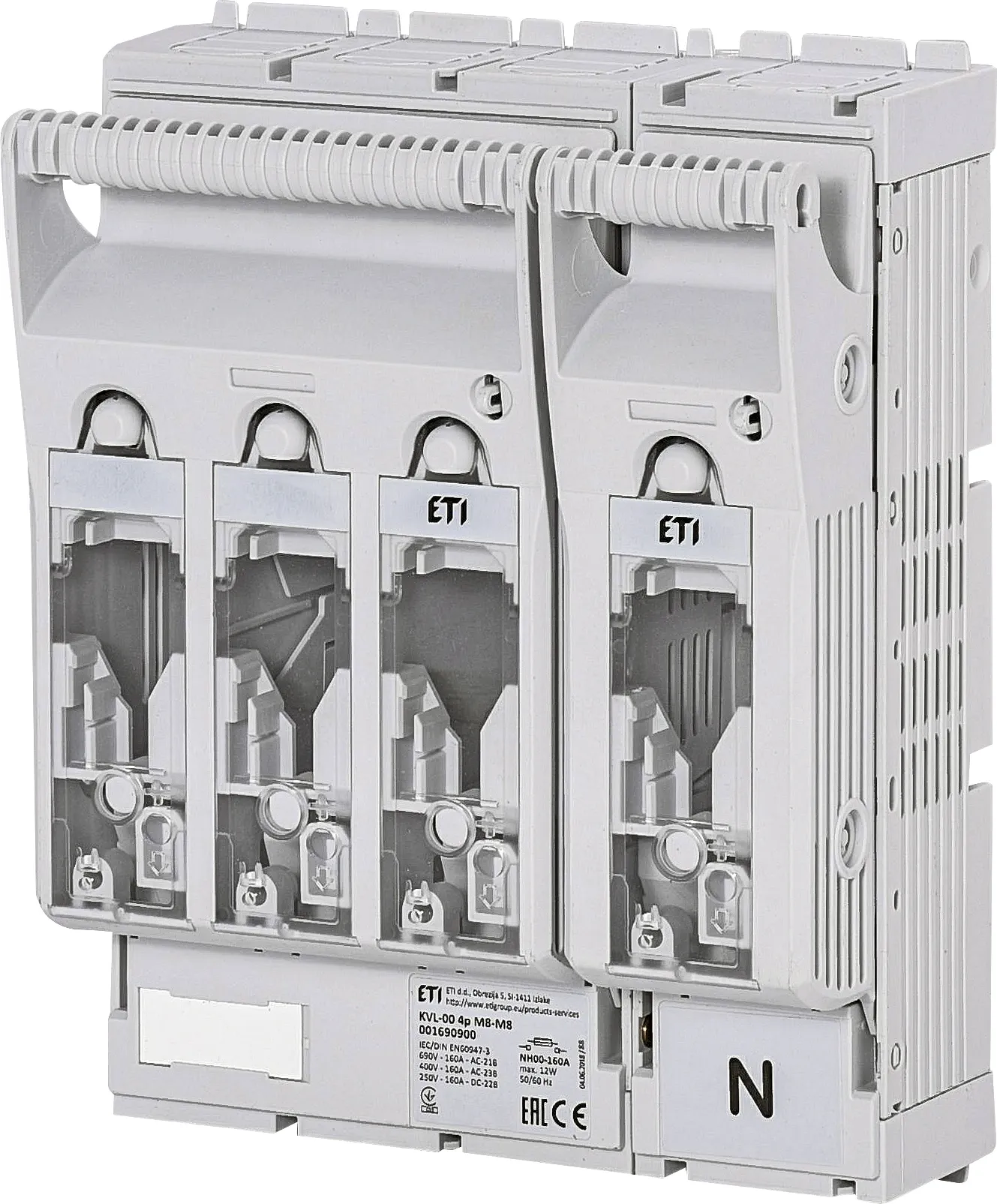 Varovalčno ločilno stikalo KVL-00 4p M8-M8 001690900