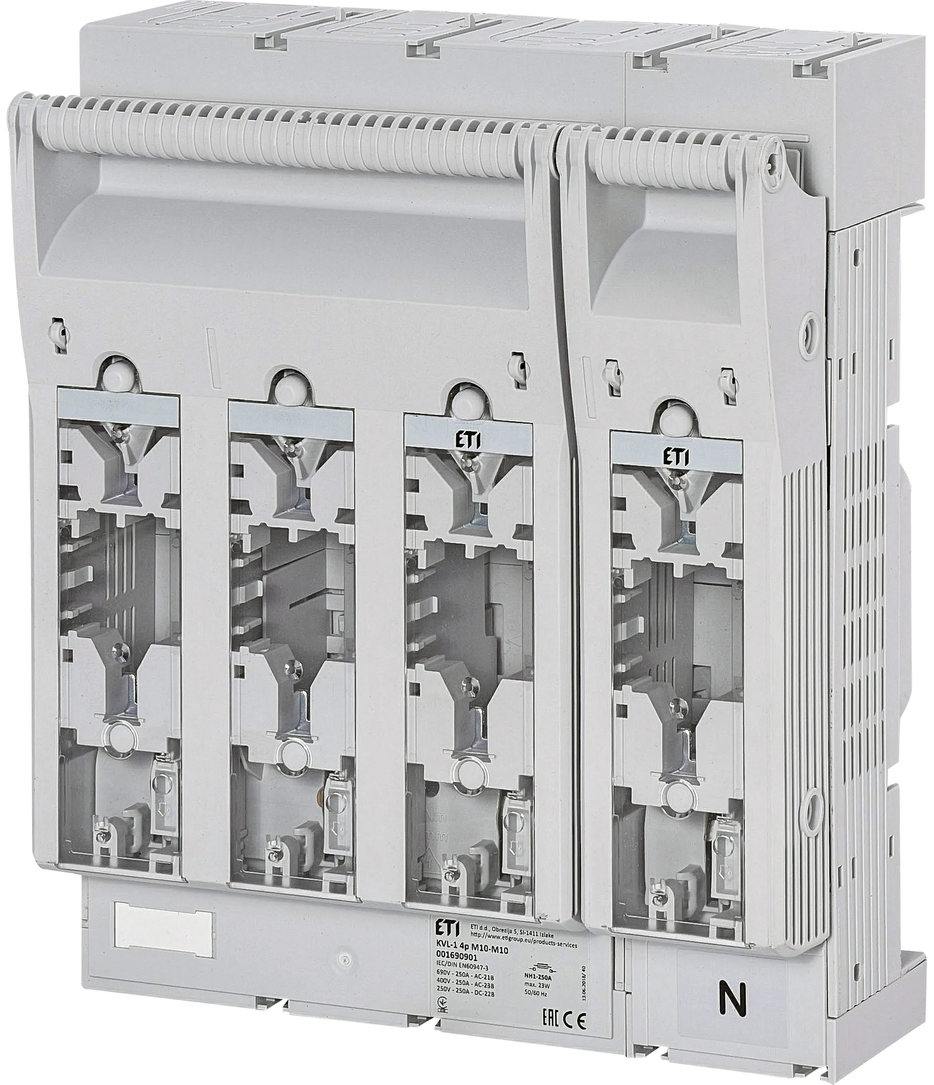 Varovalčno ločilno stikalo KVL-1 4p M10-M10 001690901