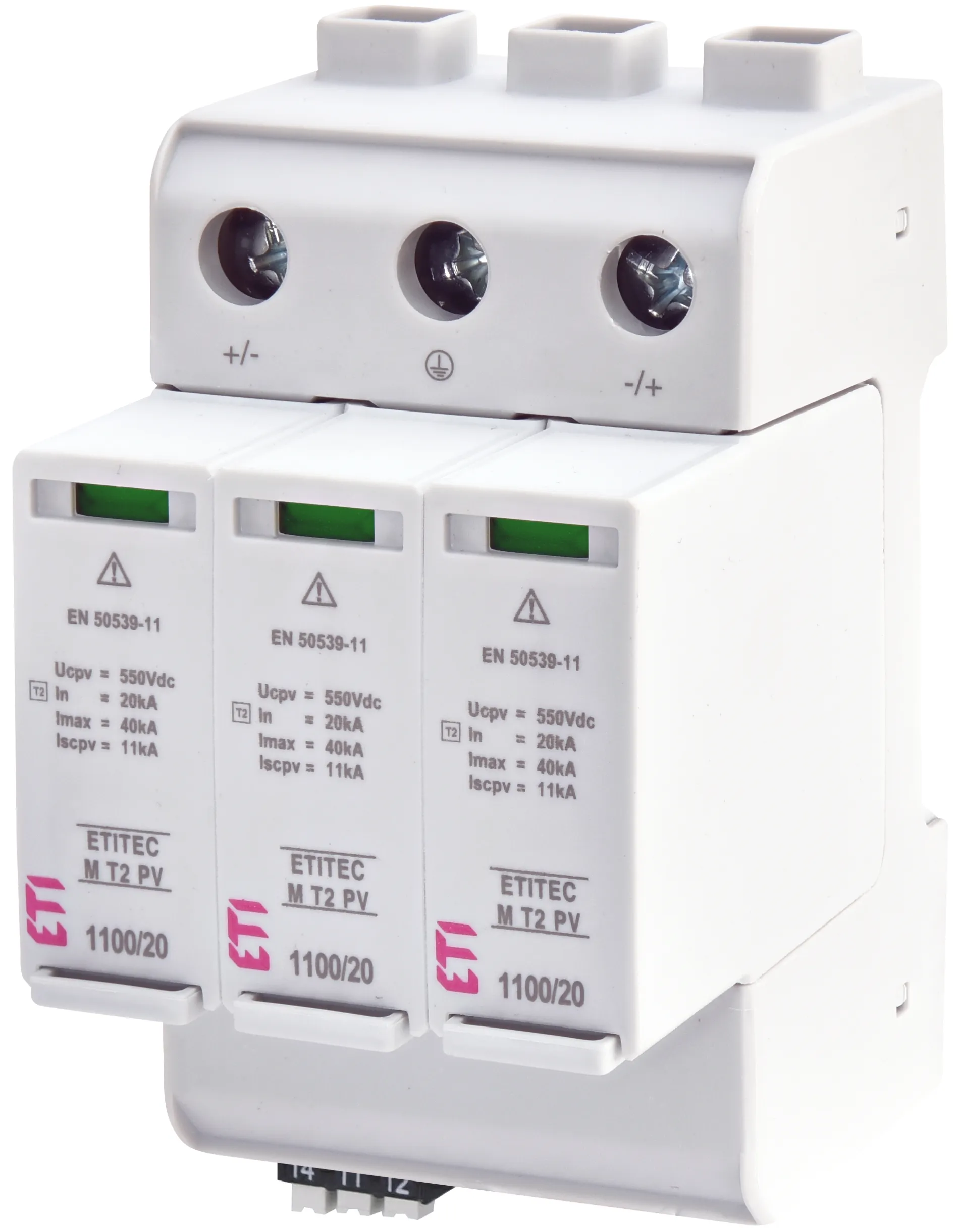 Prenapetostni odvodnik ETITEC M T2 PV 1100/20 Y RC 002440516