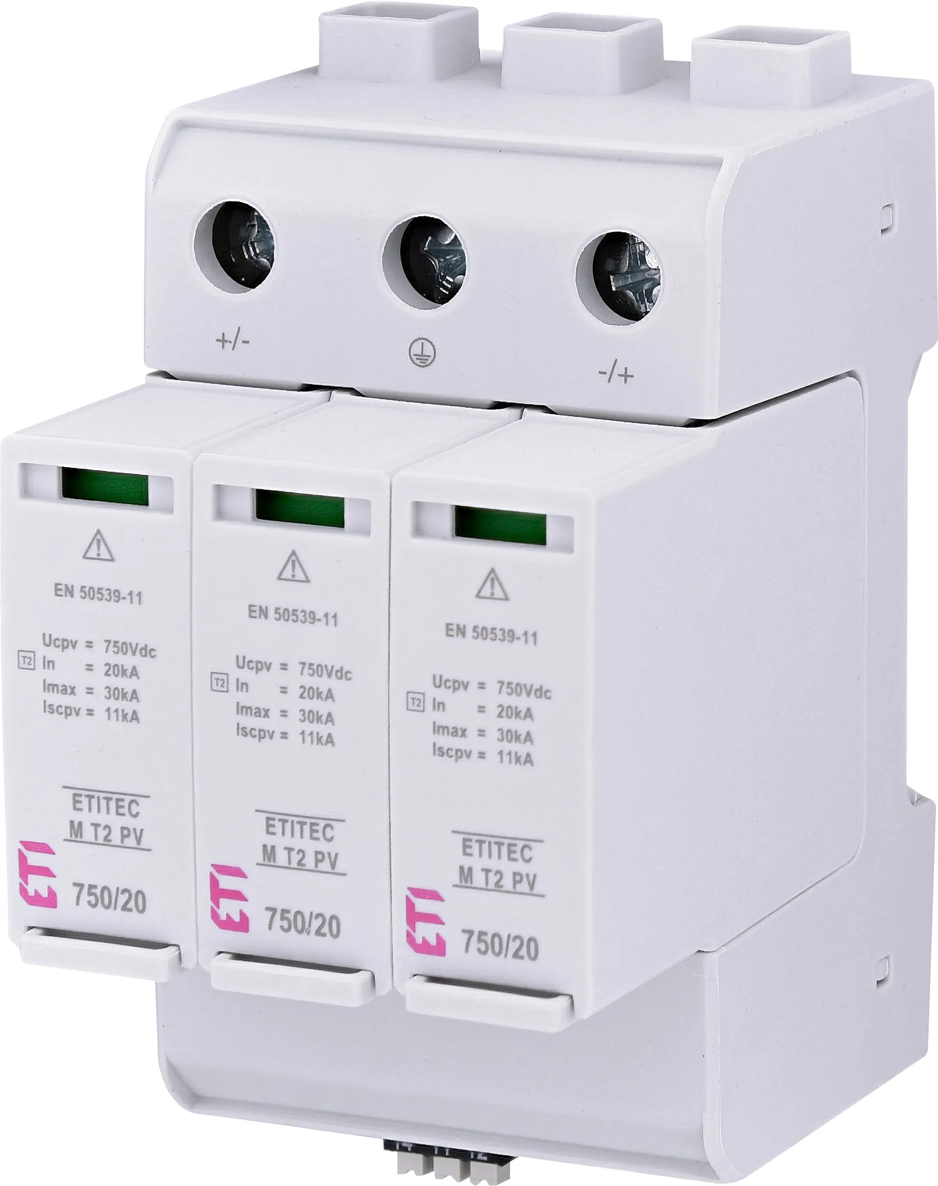 Prenapetostni odvodnik ETITEC M T2 PV 1500/20 Y RC 002440518