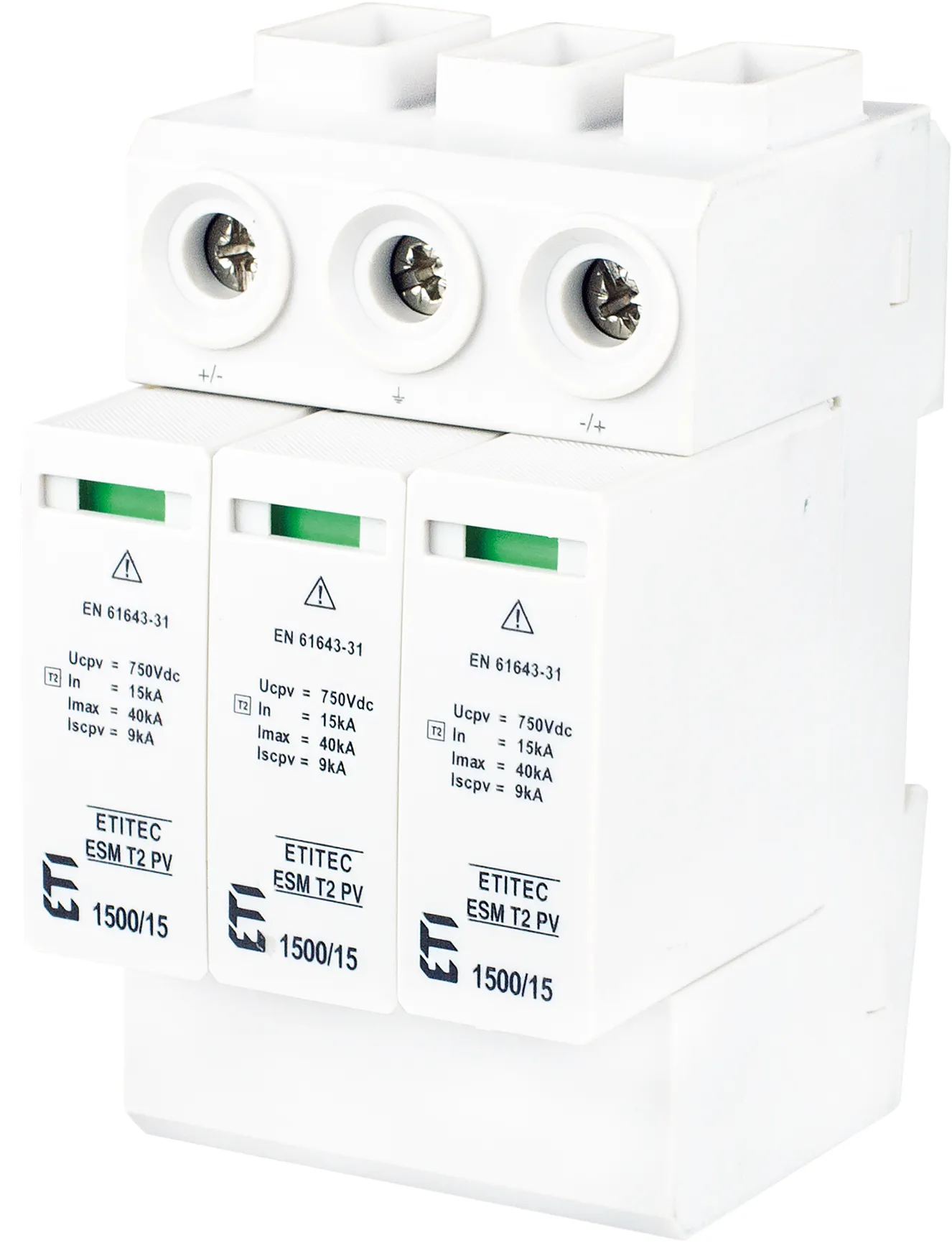 Prenapetostni odvodnik ETITEC ESM T2 PV 1500/15 Y 002440684