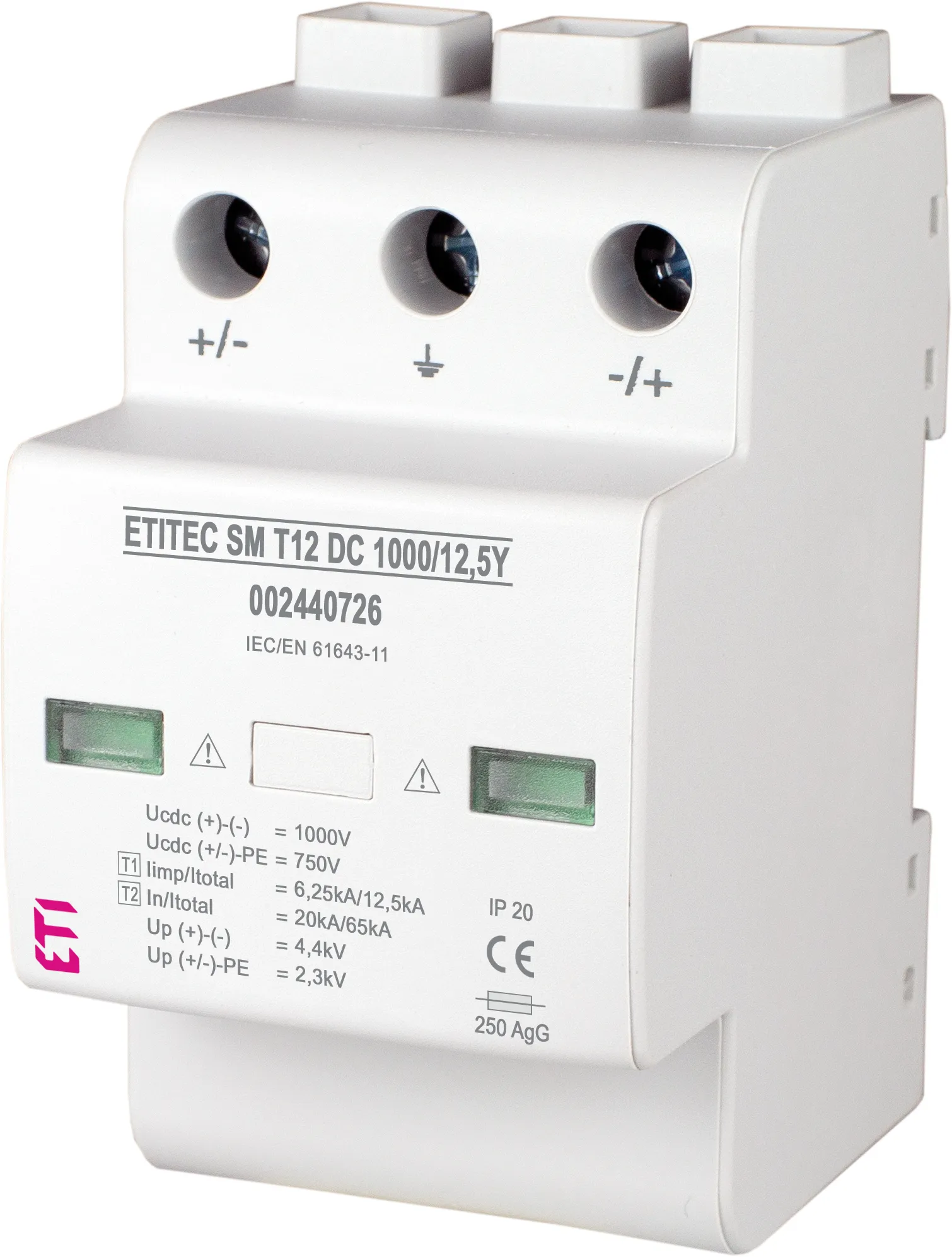 Prenapetostni odvodnik ETITEC SM T12 DC 1000/12,5 Y R 002440727