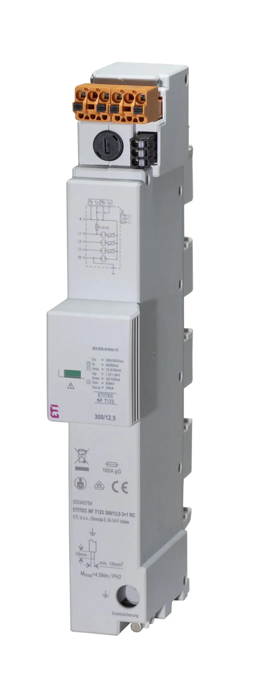 Prenapetostni odvodnik ETITEC NF T123 300/7,5 3+1 002440769