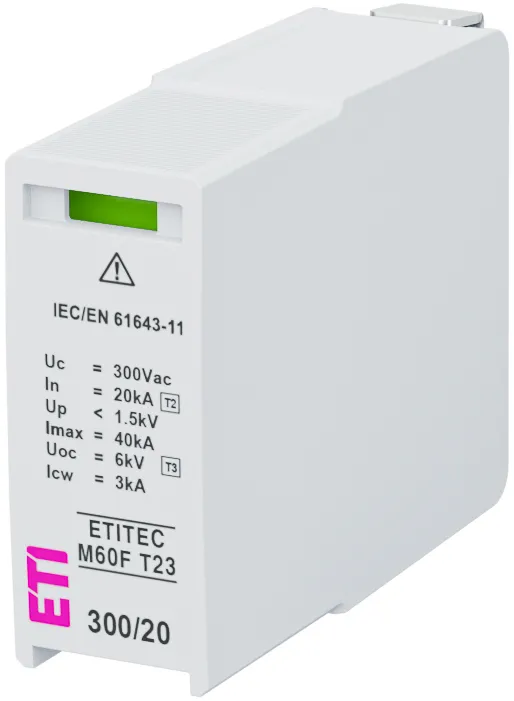 Prenapetostni odvodnik MOD.ETITEC M60F T23 300/20 002440864