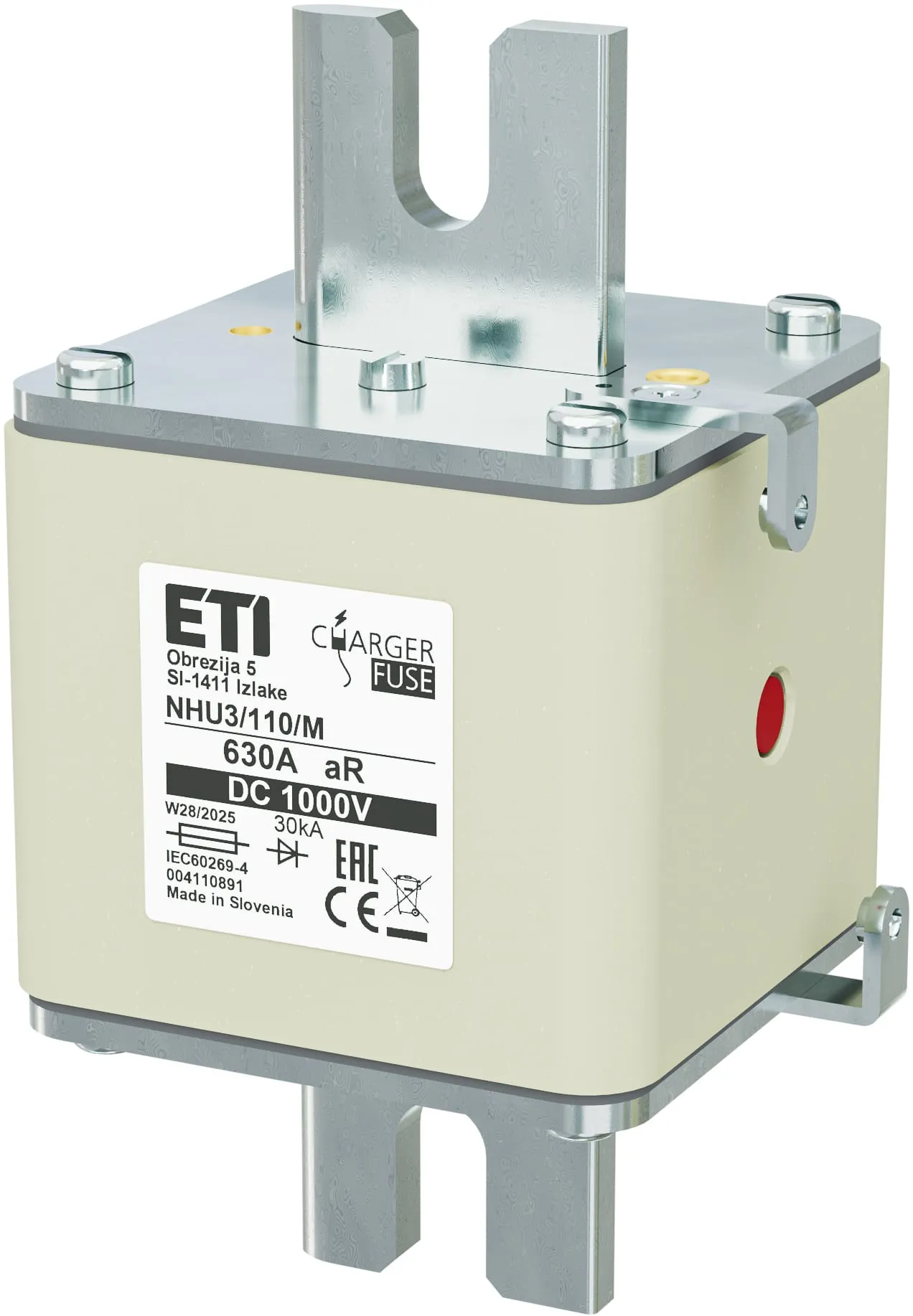 Talilni vložek NHU3/110/M aR 630A/1000V DC 004110891