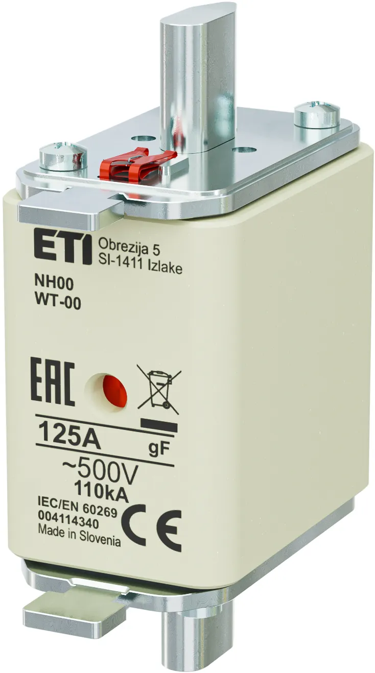 Talilni vložek NH00/WT-00 gF 125A/500V 004114340