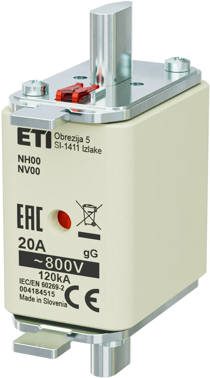 Talilni vložek NH00 gG 20A/800V 004184515