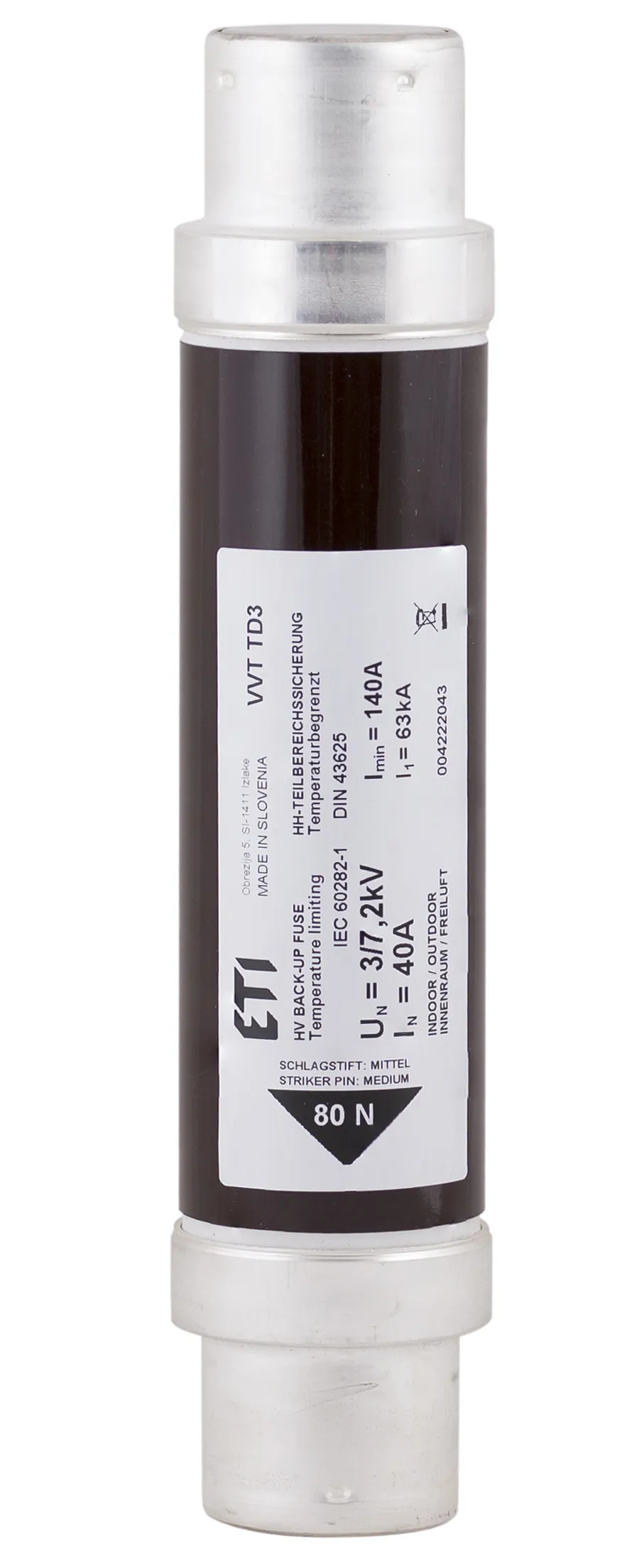 Talilni vložek VVA3 7,2kV/100A 004221117