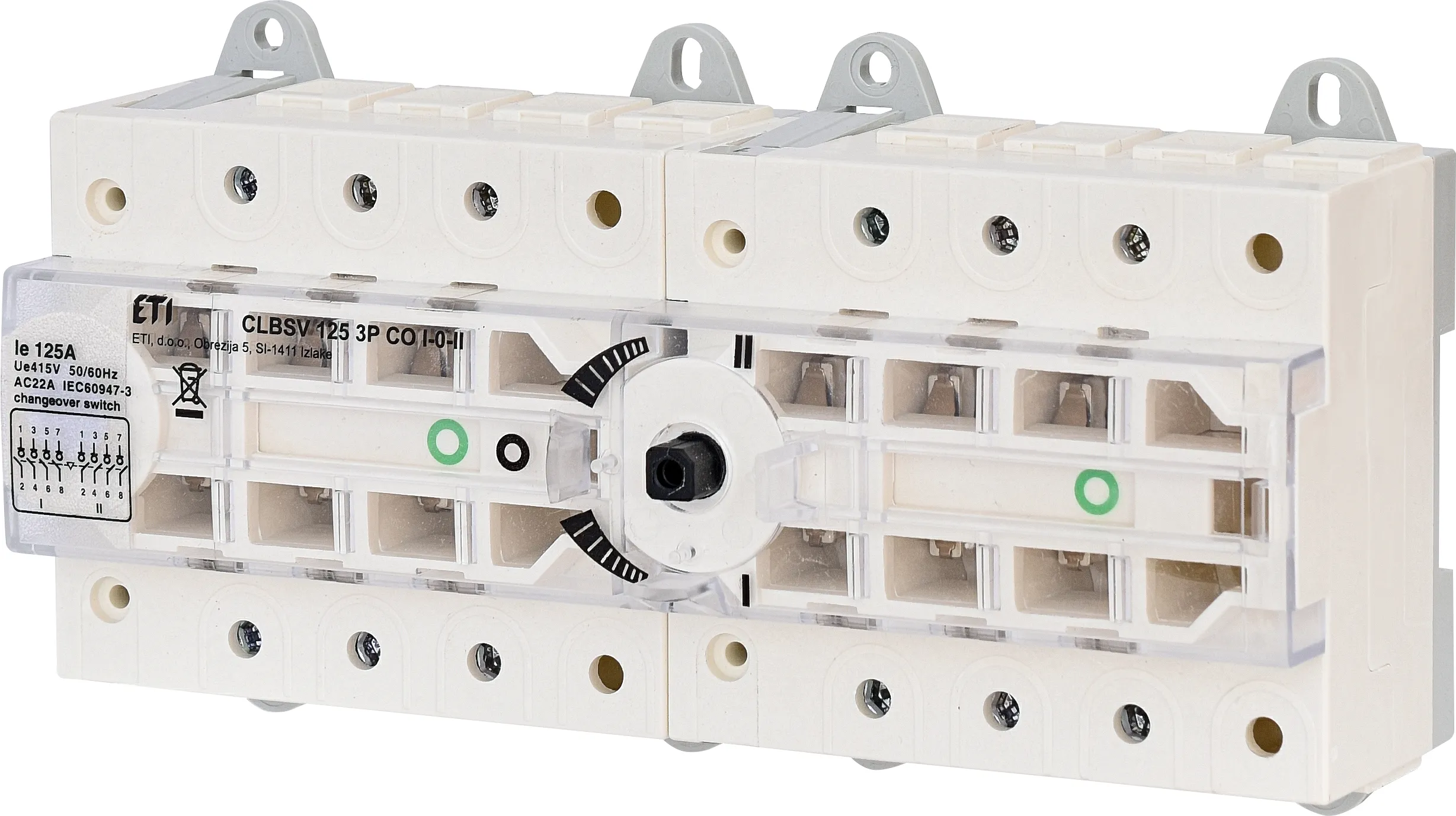 Preklopno stikalo CLBSV 125 3P CO I-0-II 004661892