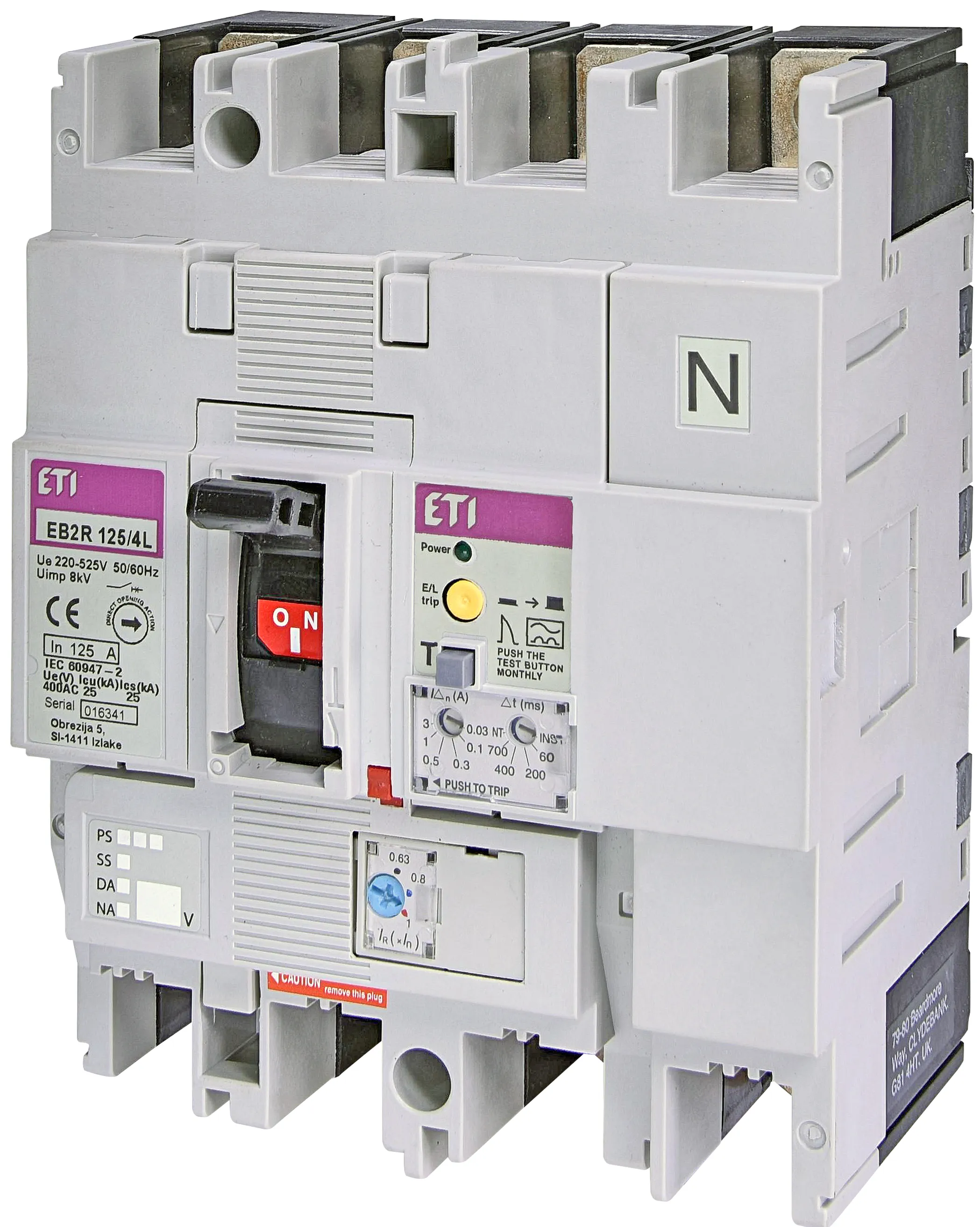 Kompaktni odklopnik EB2R 125/4L 125A 4P 004671512