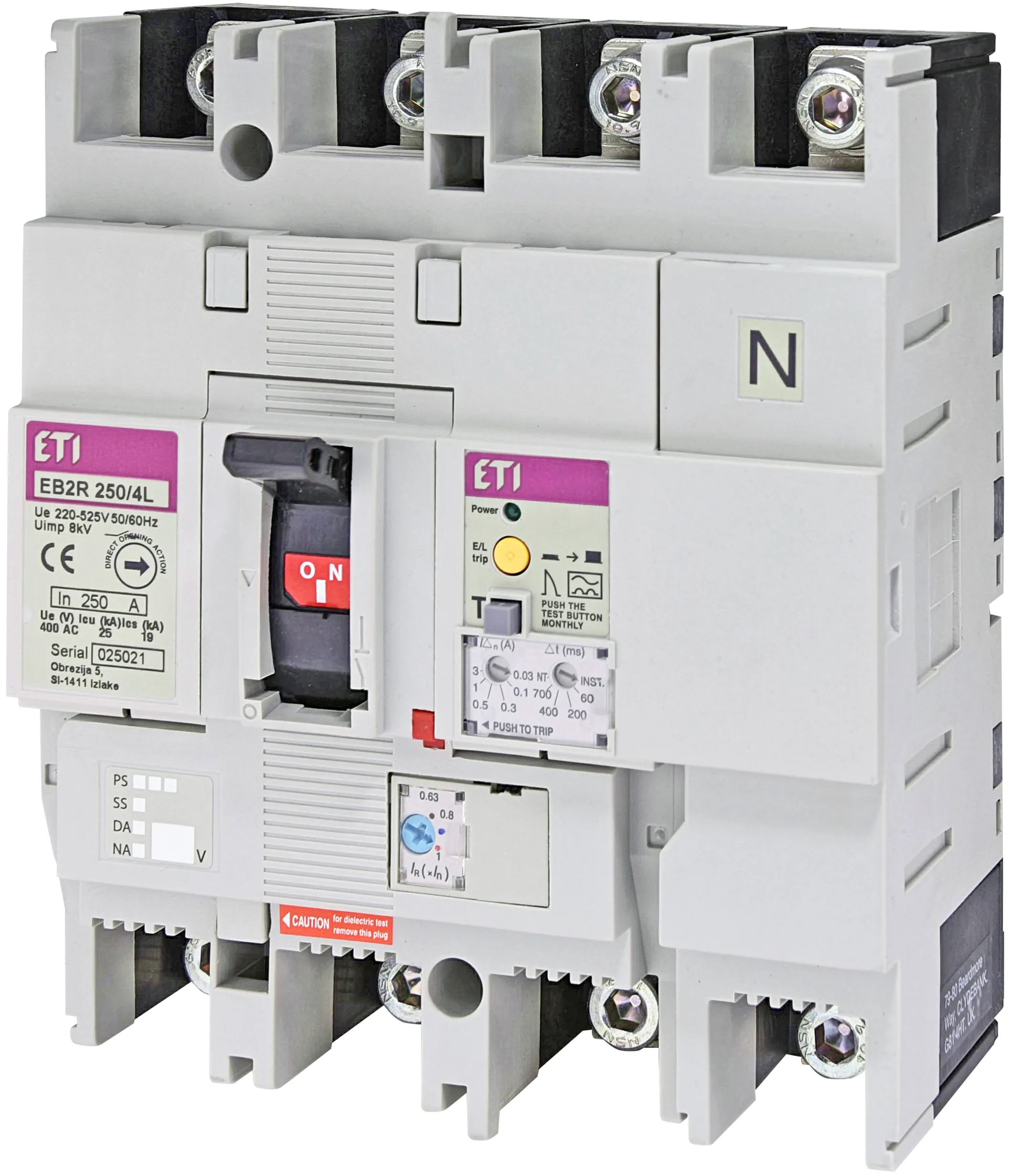 Kompaktni odklopnik EB2R 250/4L 250A 4P 004671584