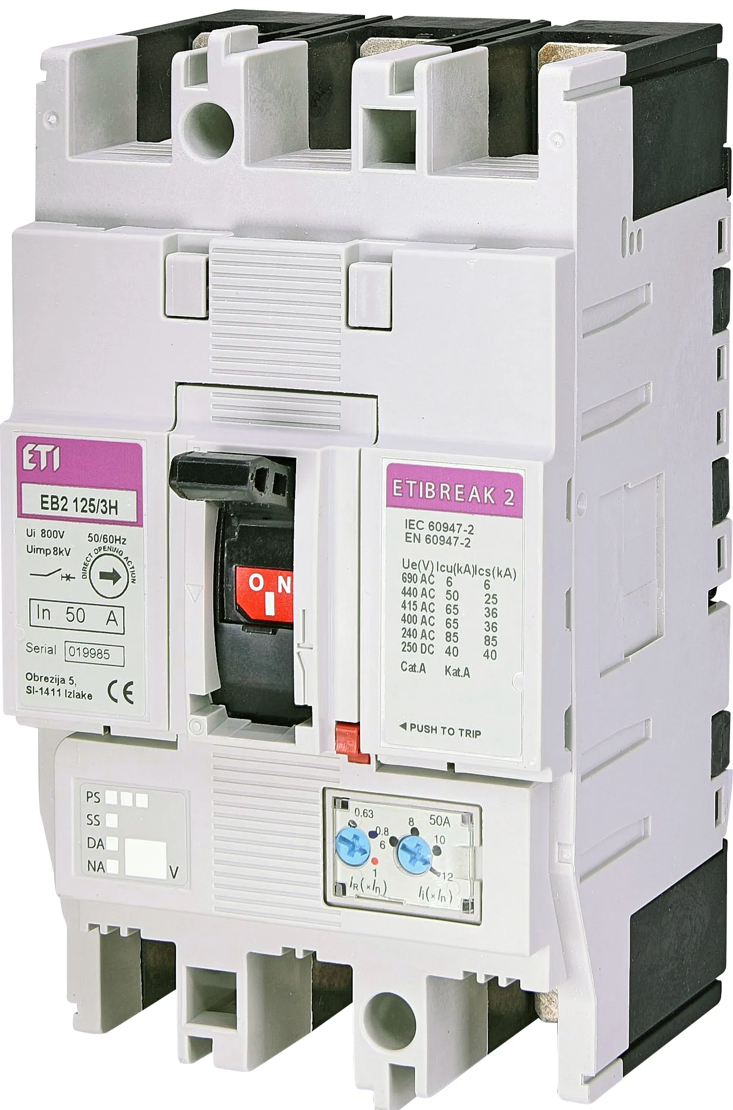 Kompaktni odklopnik EB2 125/3H 20A 3p 004672101