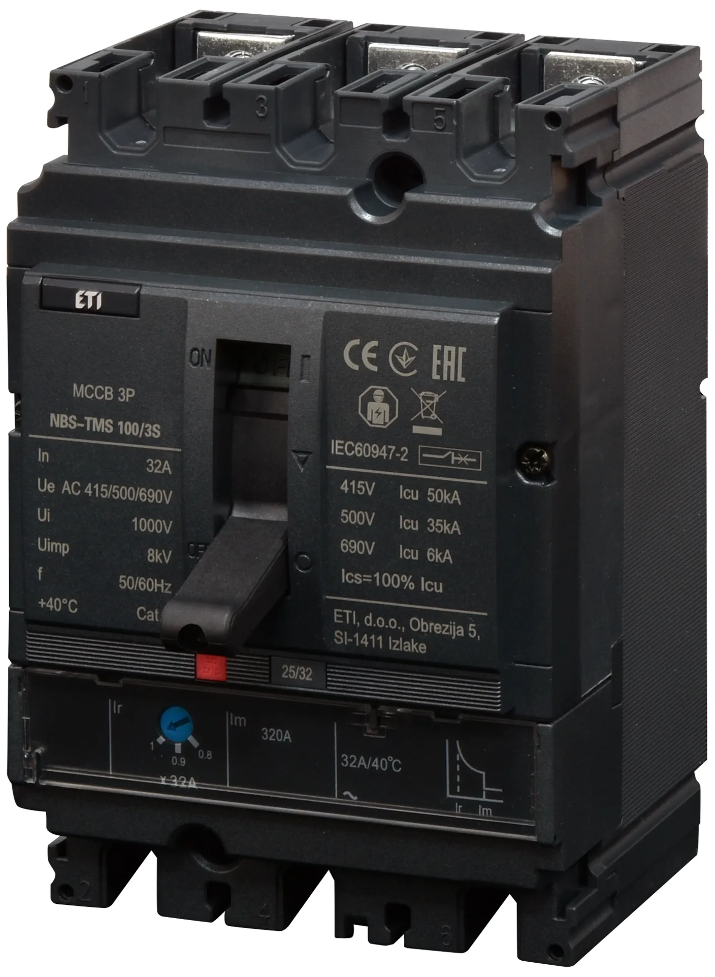 Kompaktni odklopnik NBS-TMS 100/3S  32A 3P 004673022