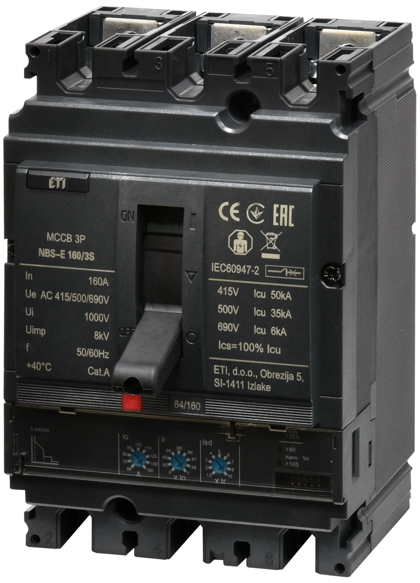 Kompaktni odklopnik NBS-E 160/3S 160A 3P 004673057